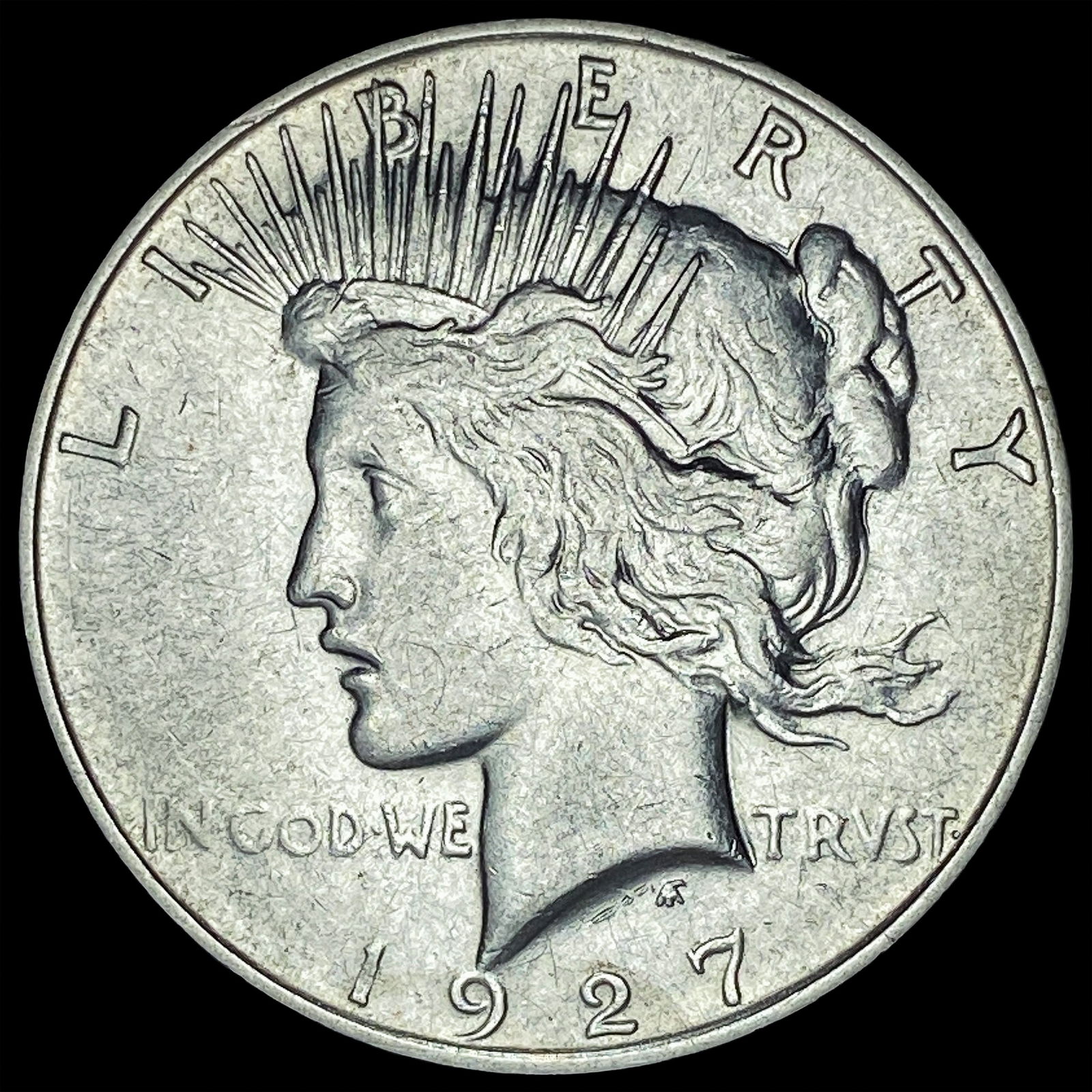 1927-D Peace Silver Dollar CLOSELY UNC (1 of 2)