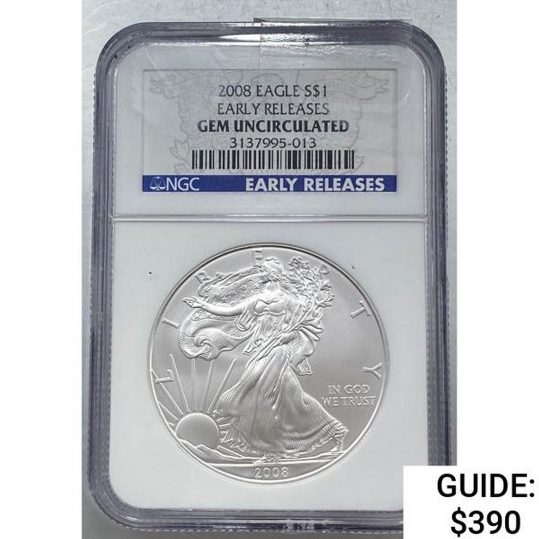 [4 Coins] 2008-2017 Silver Eagle NGC/PCGS MS/GEM69/UNC (1 of 8)