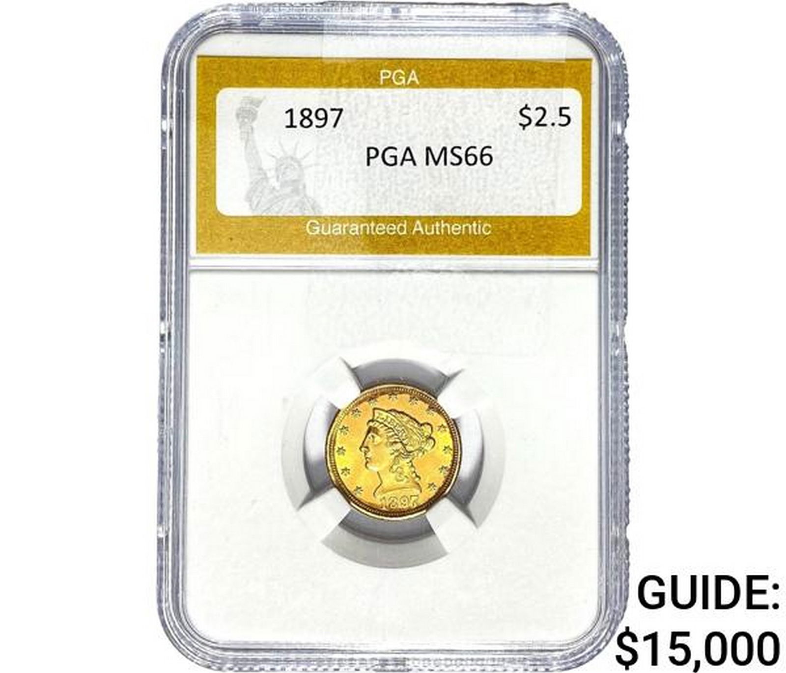 1897 $2.50 Gold Quarter Eagle PGA MS66 (1 of 2)