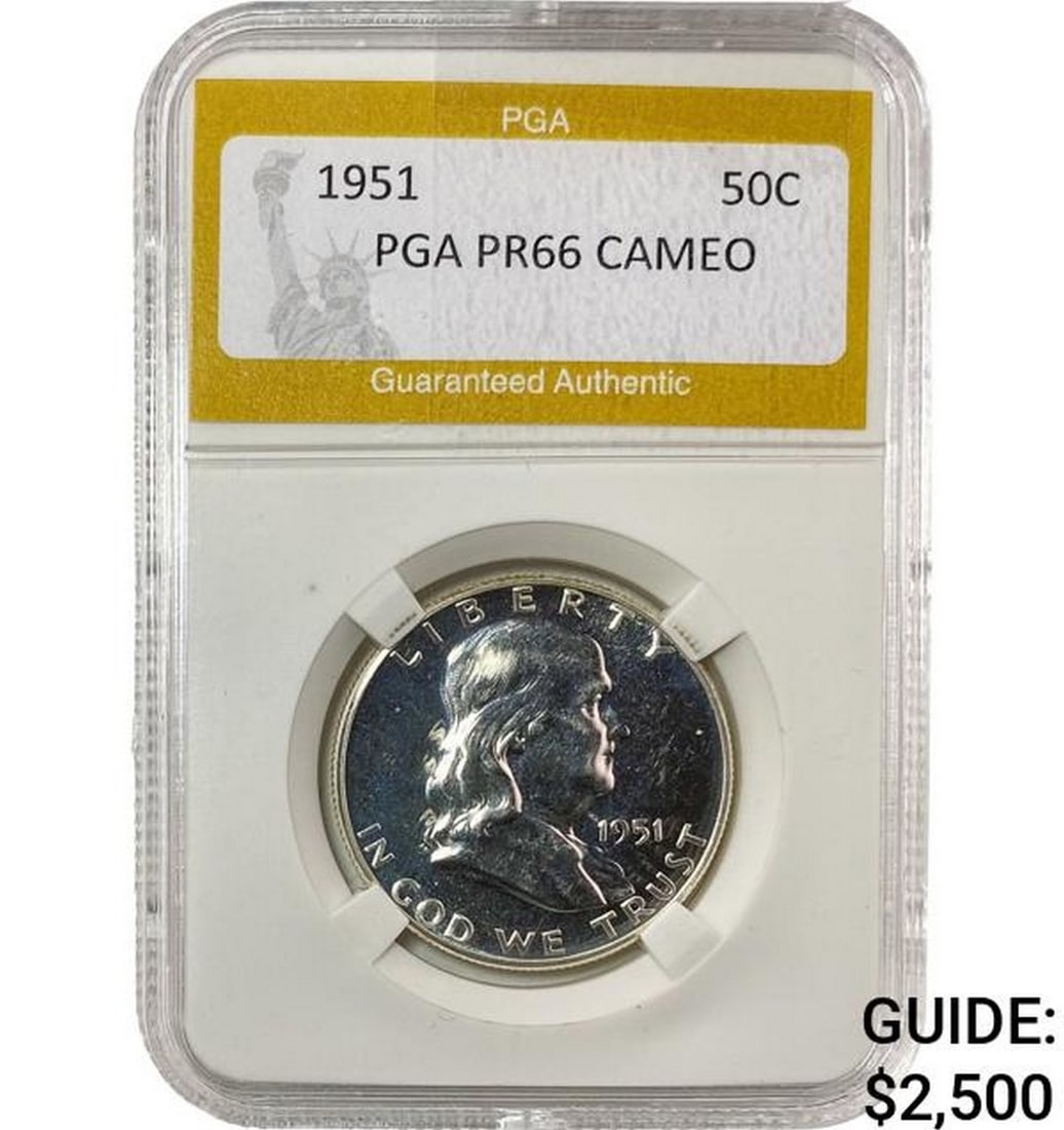 1951 Franklin Half Dollar PGA PR66 CAMEO (1 of 2)