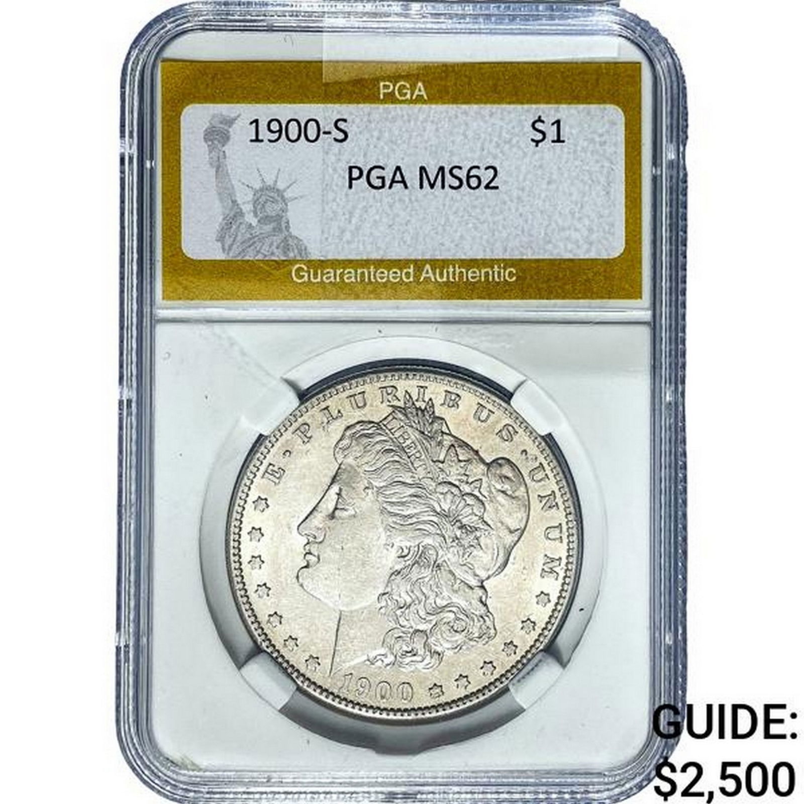 1900-S Morgan Silver Dollar PGA MS62 (1 of 2)