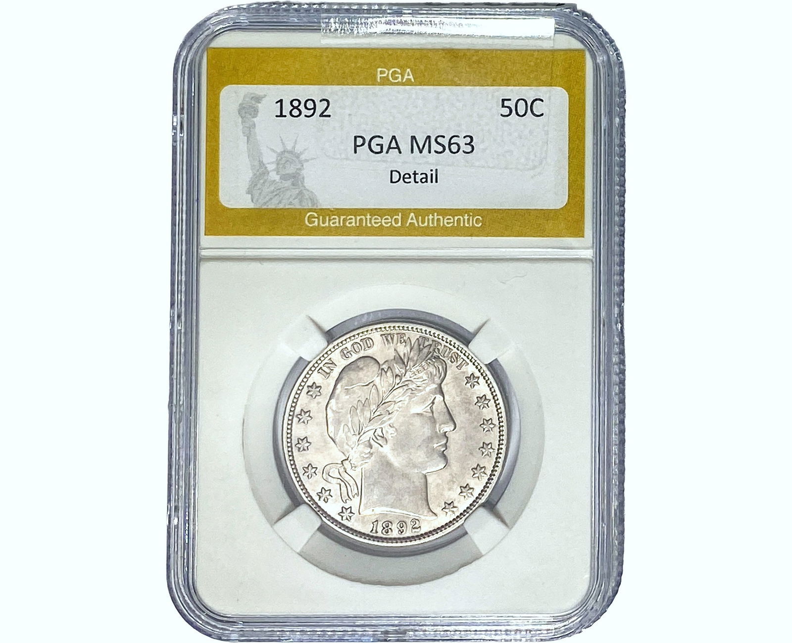 1892 Barber Half Dollar PGA MS63 (1 of 2)
