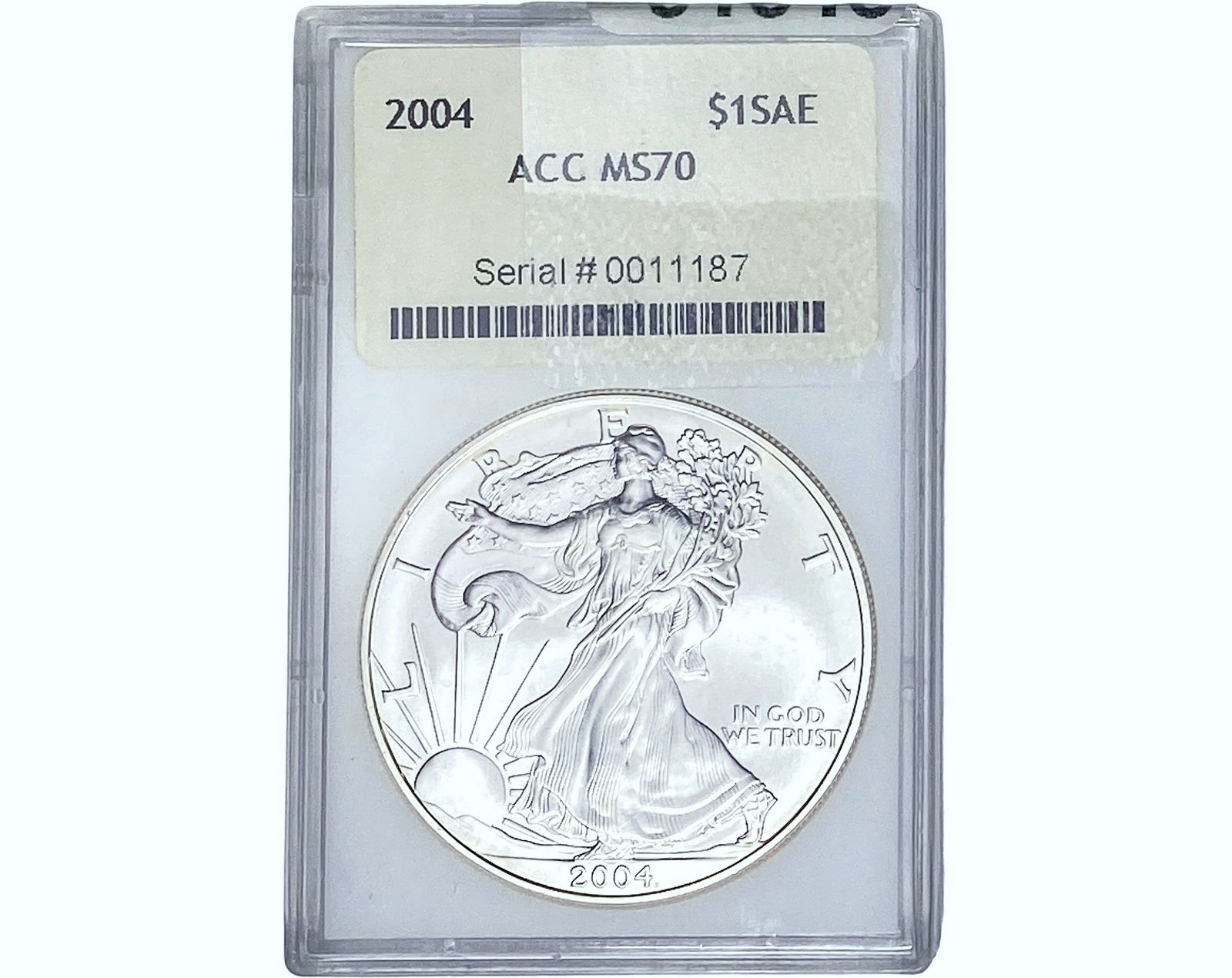 2004 Silver Eagle ACC MS70 (1 of 2)