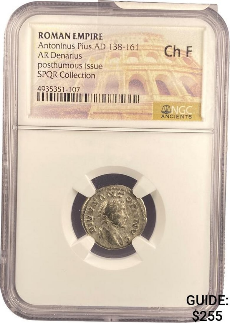 Roman Anton. Plus, AD 138-161 Silver Denarius: Roman Anton. Plus, AD 138-161 Silver Denarius