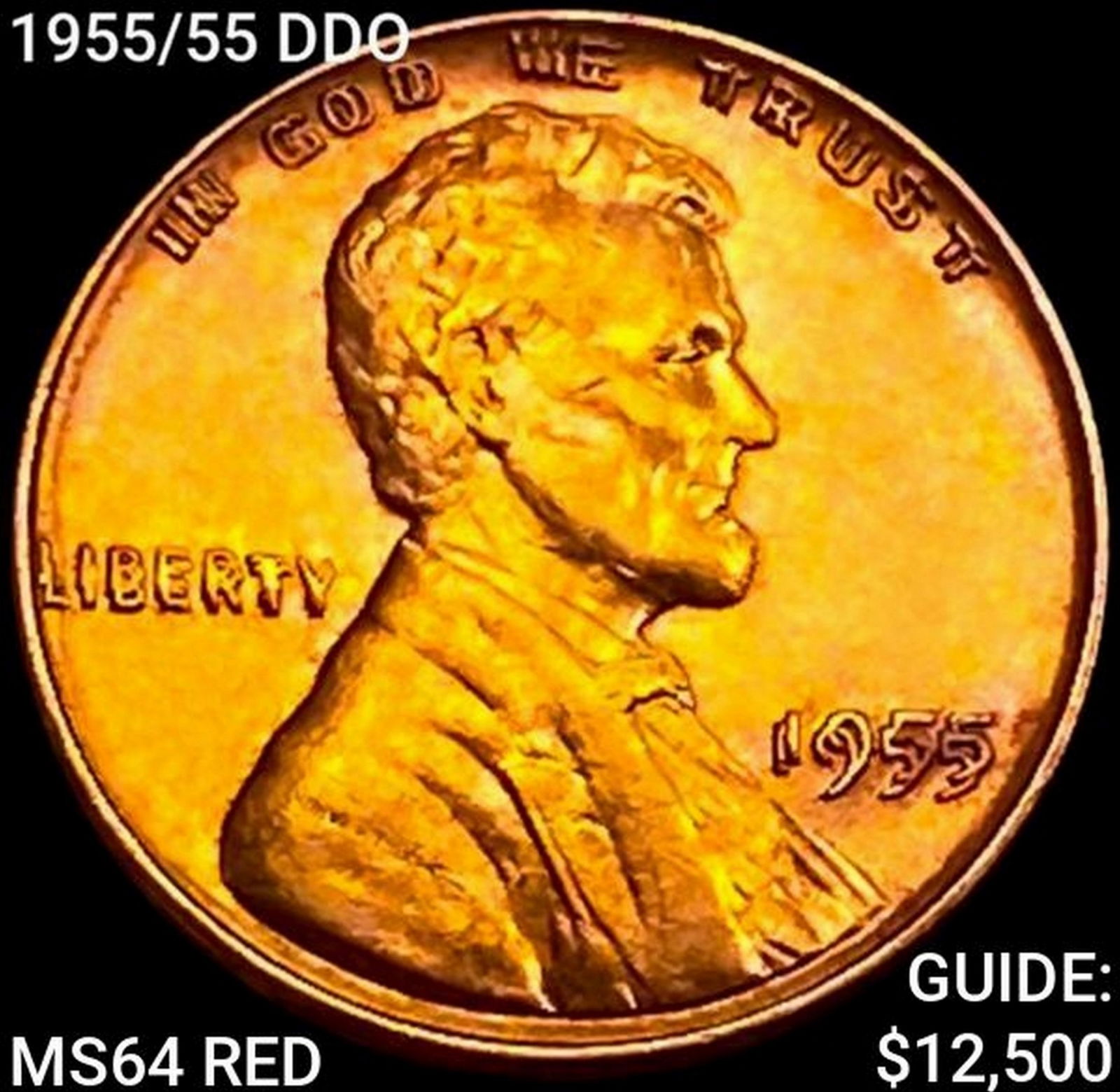 1955/55 DDO Wheat Cent CHOICE BU RD (1 of 2)