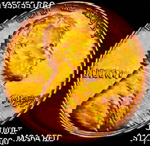 1955/55 DDO Wheat Cent CHOICE BU RD