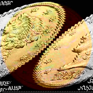 1858 $5 Gold Half Eagle CHOICE AU: 1858 $5 Gold Half Eagle CHOICE AU