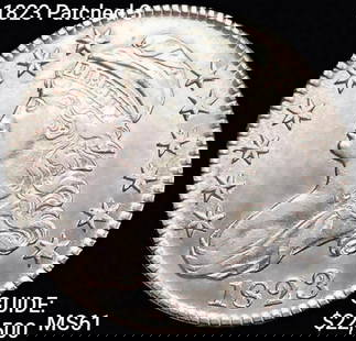 1823 Patched 3 Capped Bust Half Dollar UNCIRCULATED: 1823 Patched 3 Capped Bust Half Dollar UNCIRCULATED