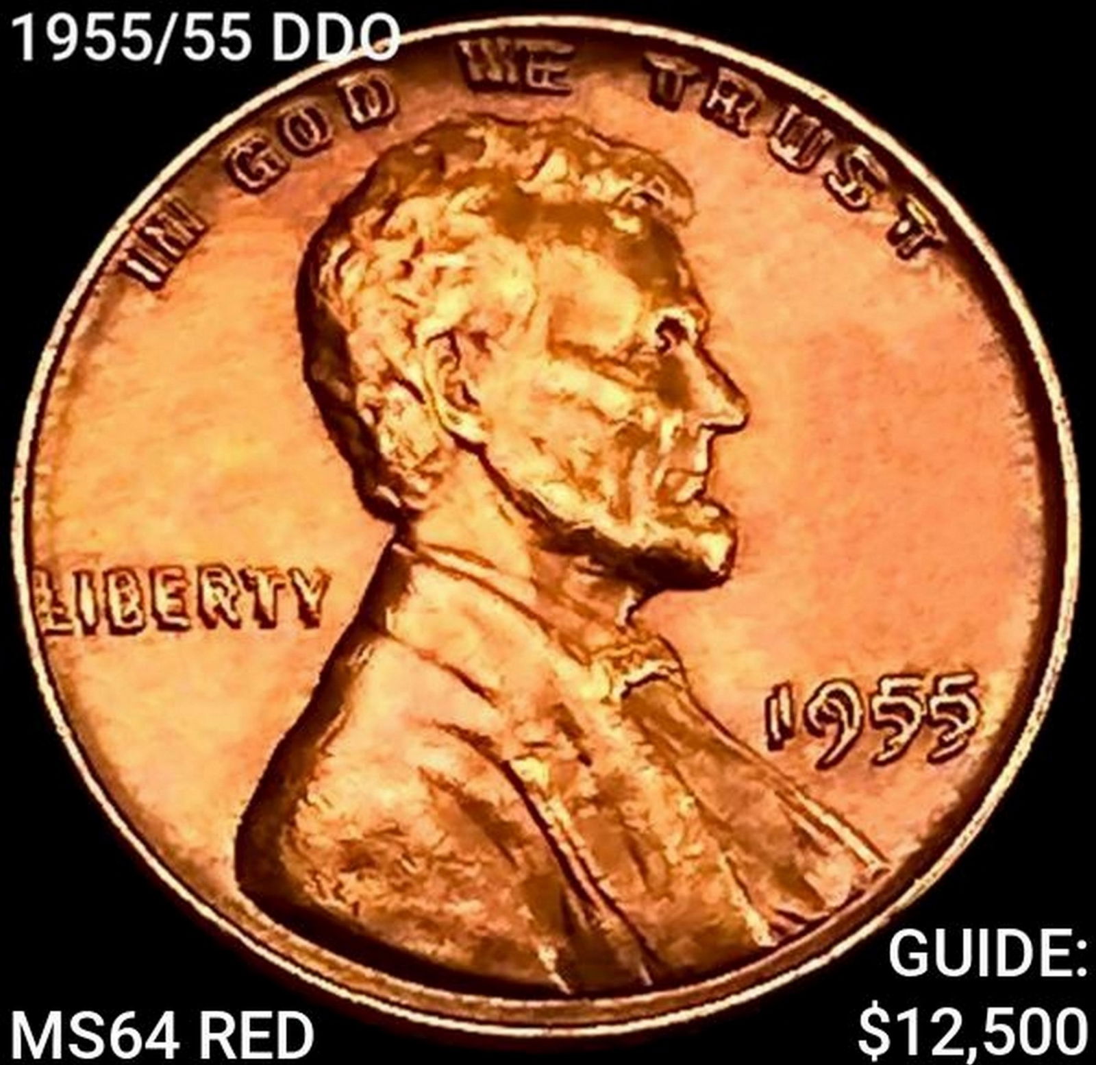 1955/55 DDO Wheat Cent CHOICE BU RD (1 of 2)