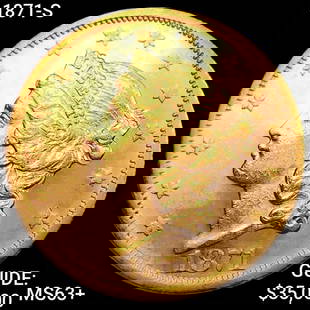 1871-S $20 Gold Double Eagle CHOICE BU+: 1871-S $20 Gold Double Eagle CHOICE BU+