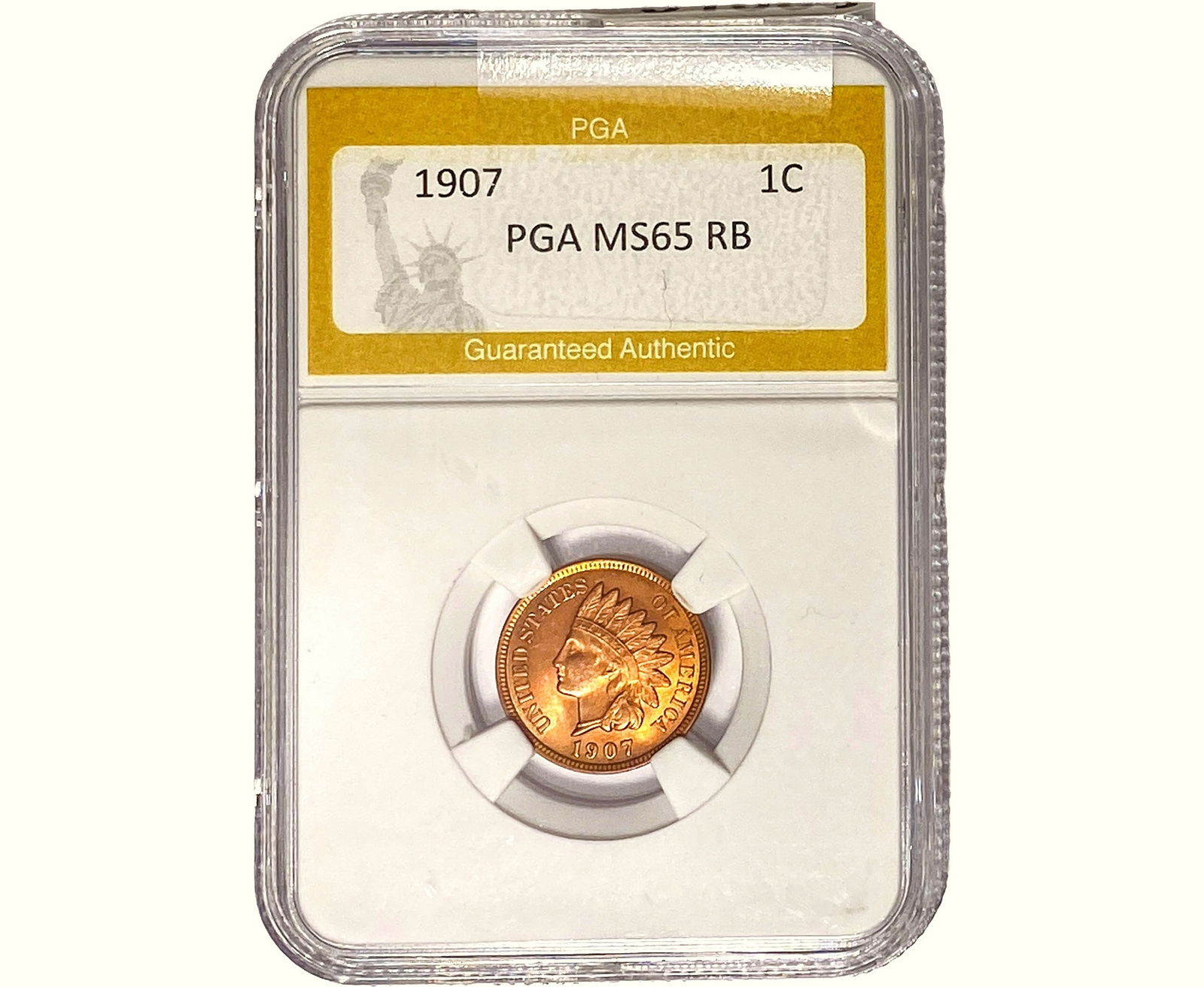 1907 Indian Head Cent PGA MS65 RB (1 of 2)
