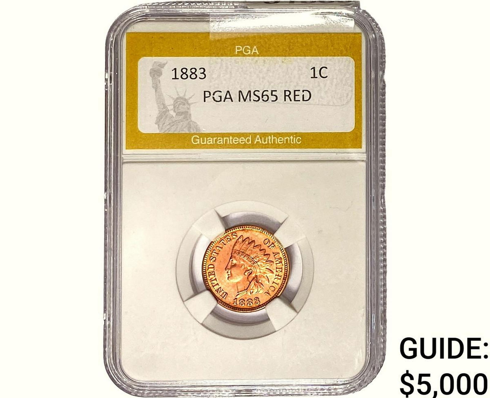 1883 Indian Head Cent PGA MS65 RED (1 of 2)