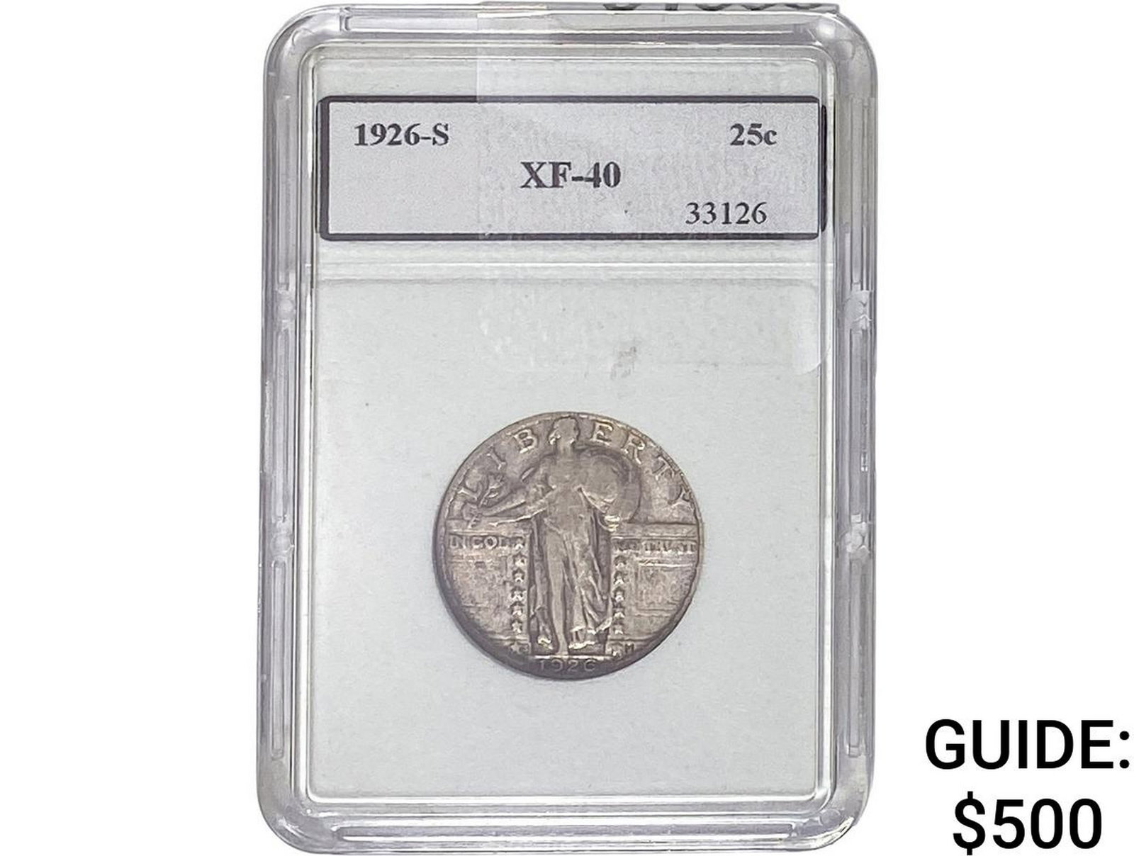 1926-S Standing Liberty Quarter MCG XF40: 1926-S Standing Liberty Quarter MCG XF40