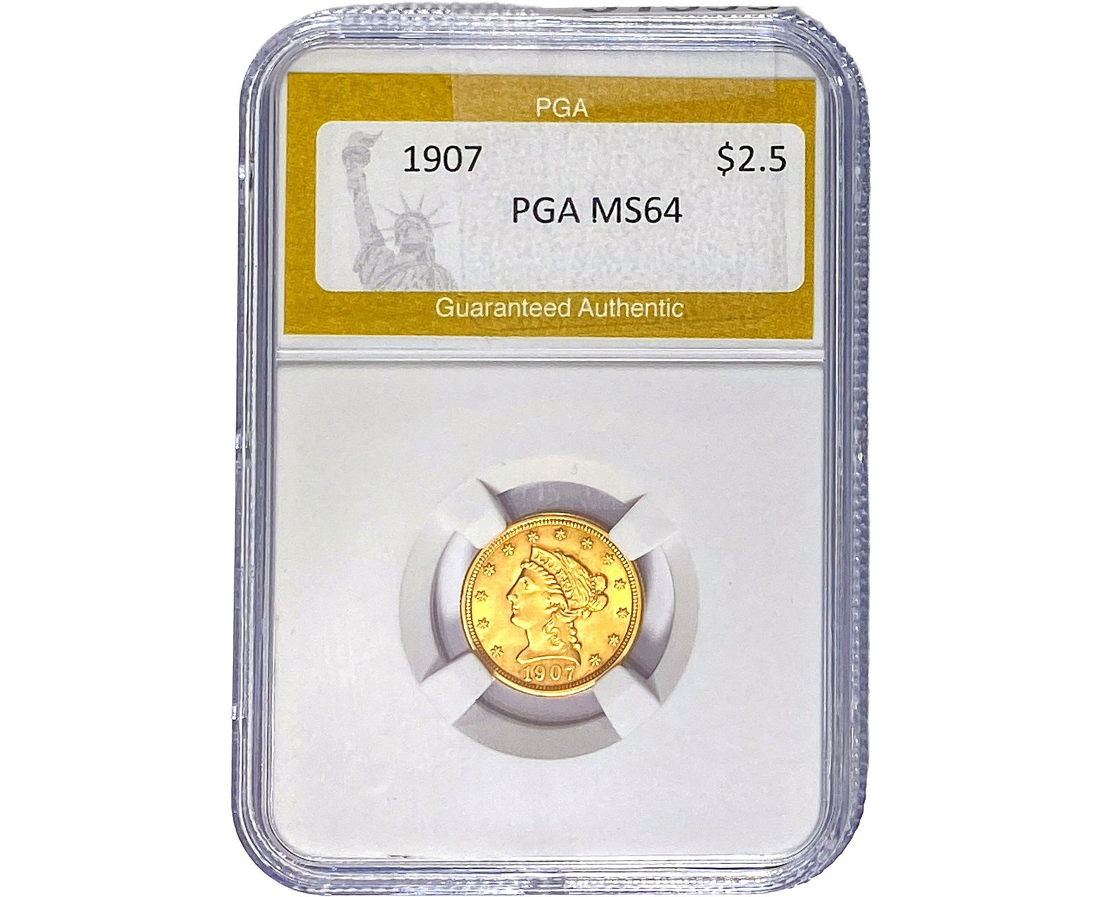 1907 $2.50 Gold Quarter Eagle PGA MS64 (1 of 2)