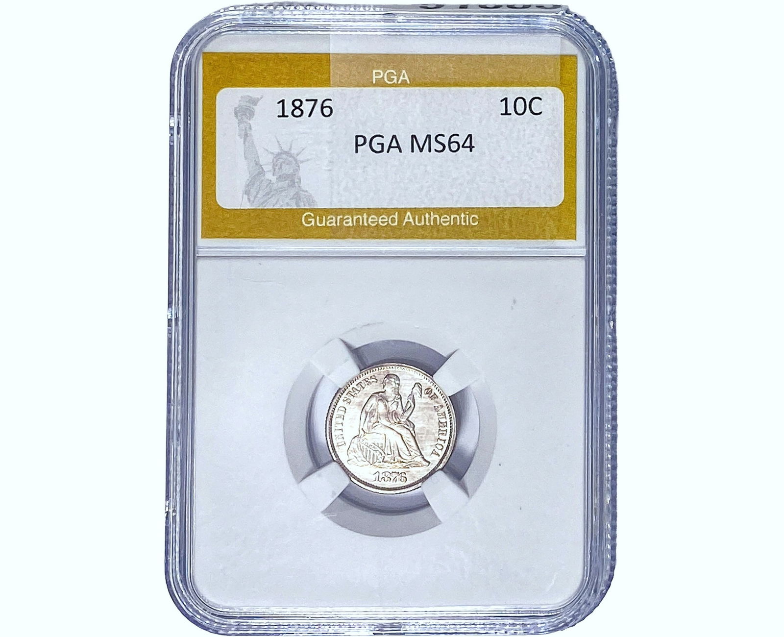 1876 Seated Liberty Dime PGA MS64 (1 of 2)