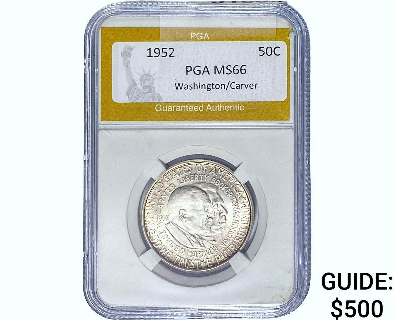 1952 Washington Carver Half Dollar PGA MS66 (1 of 2)