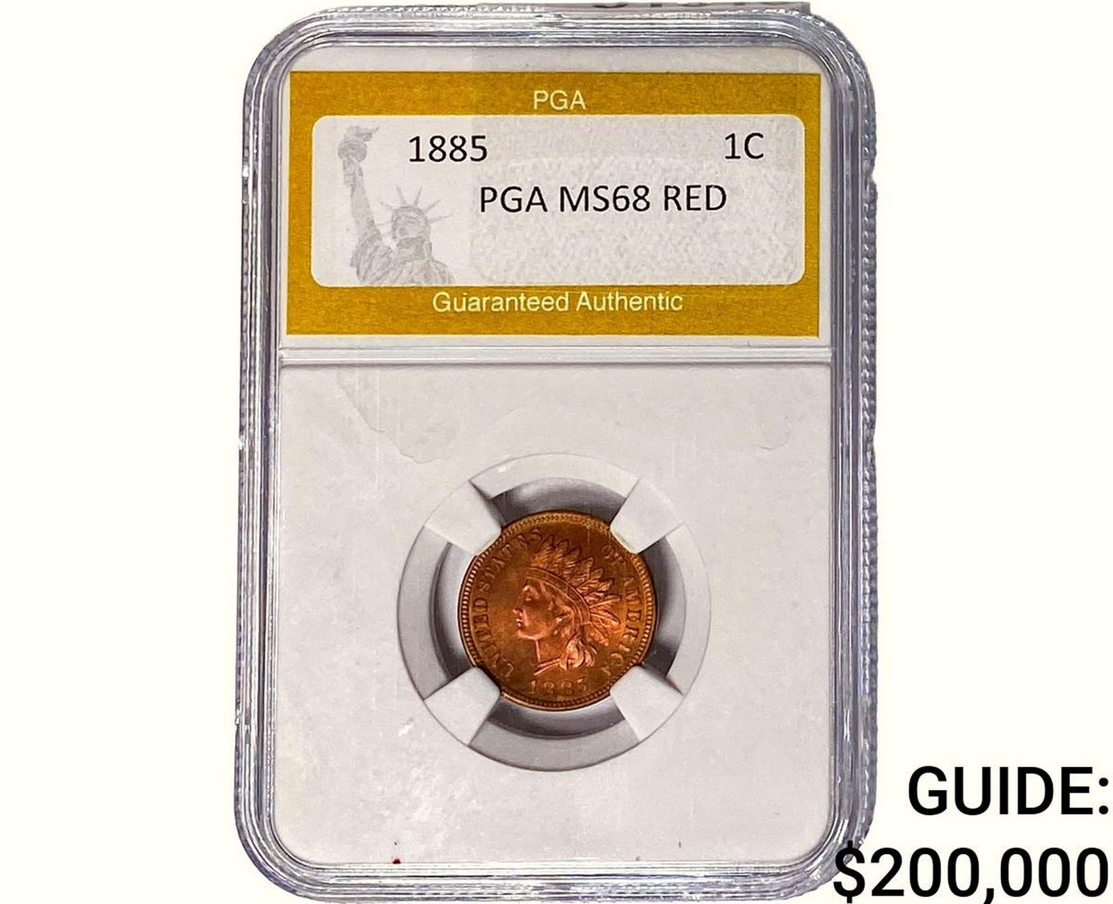 1885 Indian Head Cent PGA MS68 RED (1 of 2)
