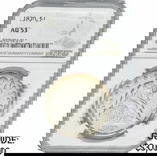 1870 Seated Liberty Dollar NGC AU53: 1870 Seated Liberty Dollar NGC AU53