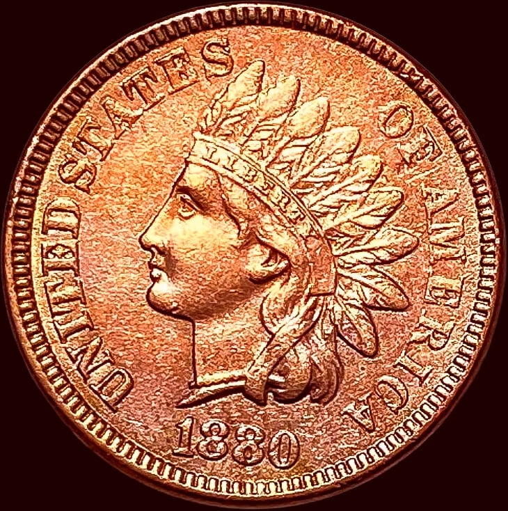 1880 RB Indian Head Cent CHOICE AU (1 of 2)
