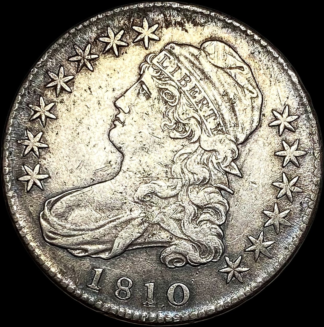 1810 Capped Bust Silver Half Dollar ABOUT UNCIRCULATED (1 of 2)
