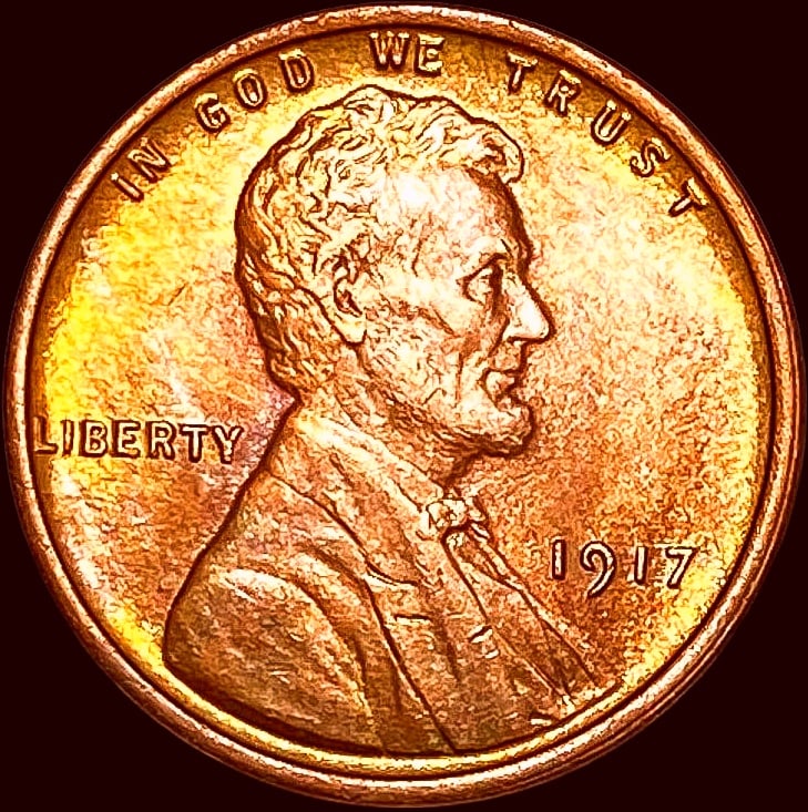 1917 RED Lincoln Wheat Cent CHOICE BU (1 of 2)