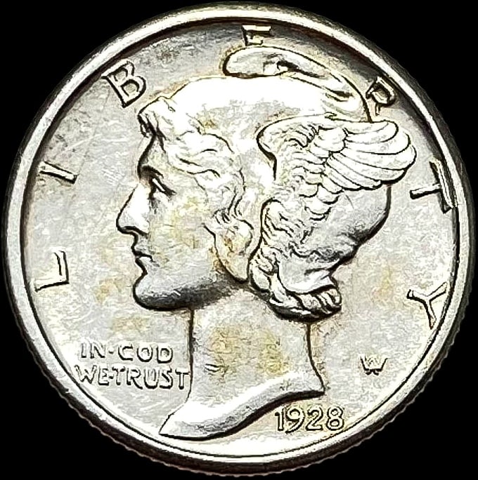 1928 Silver Mercury Dime UNCIRCULATED (1 of 2)
