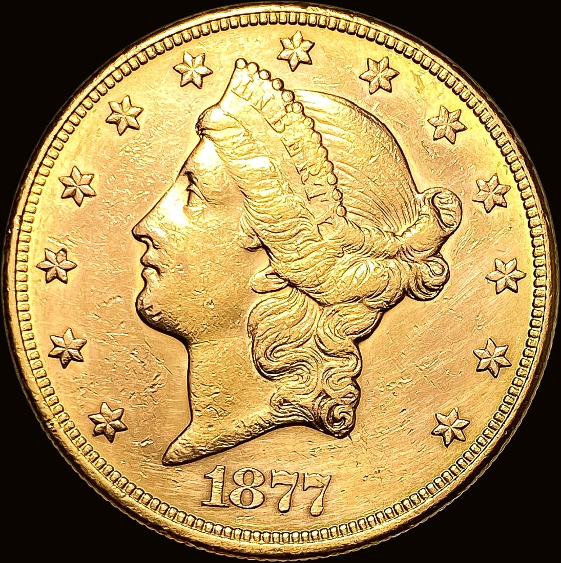 1877-S Gold $20 Liberty Head Double Eagle UNCIRCULATED (1 of 2)