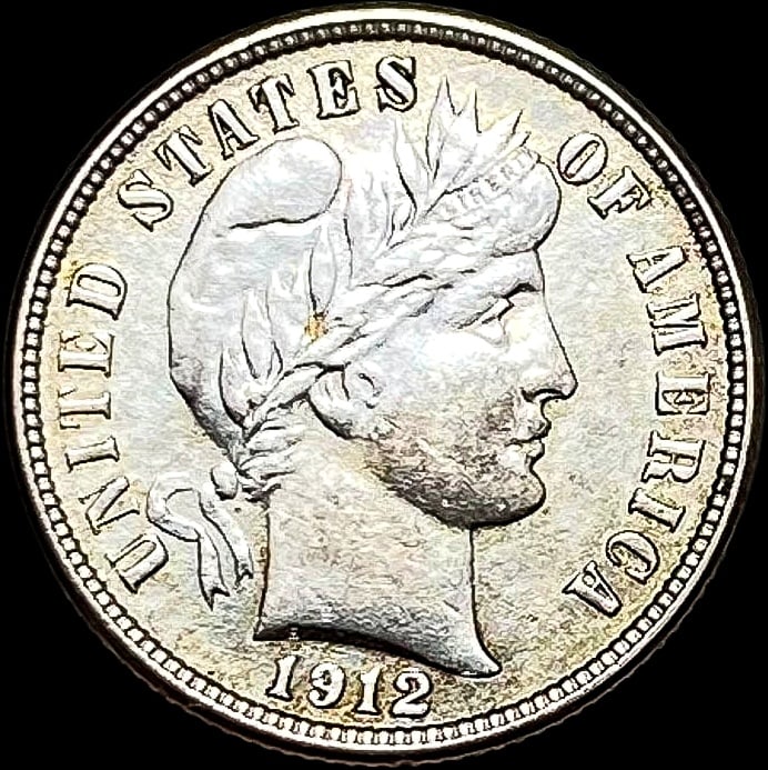 1912-S Silver Barber Dime UNCIRCULATED (1 of 2)