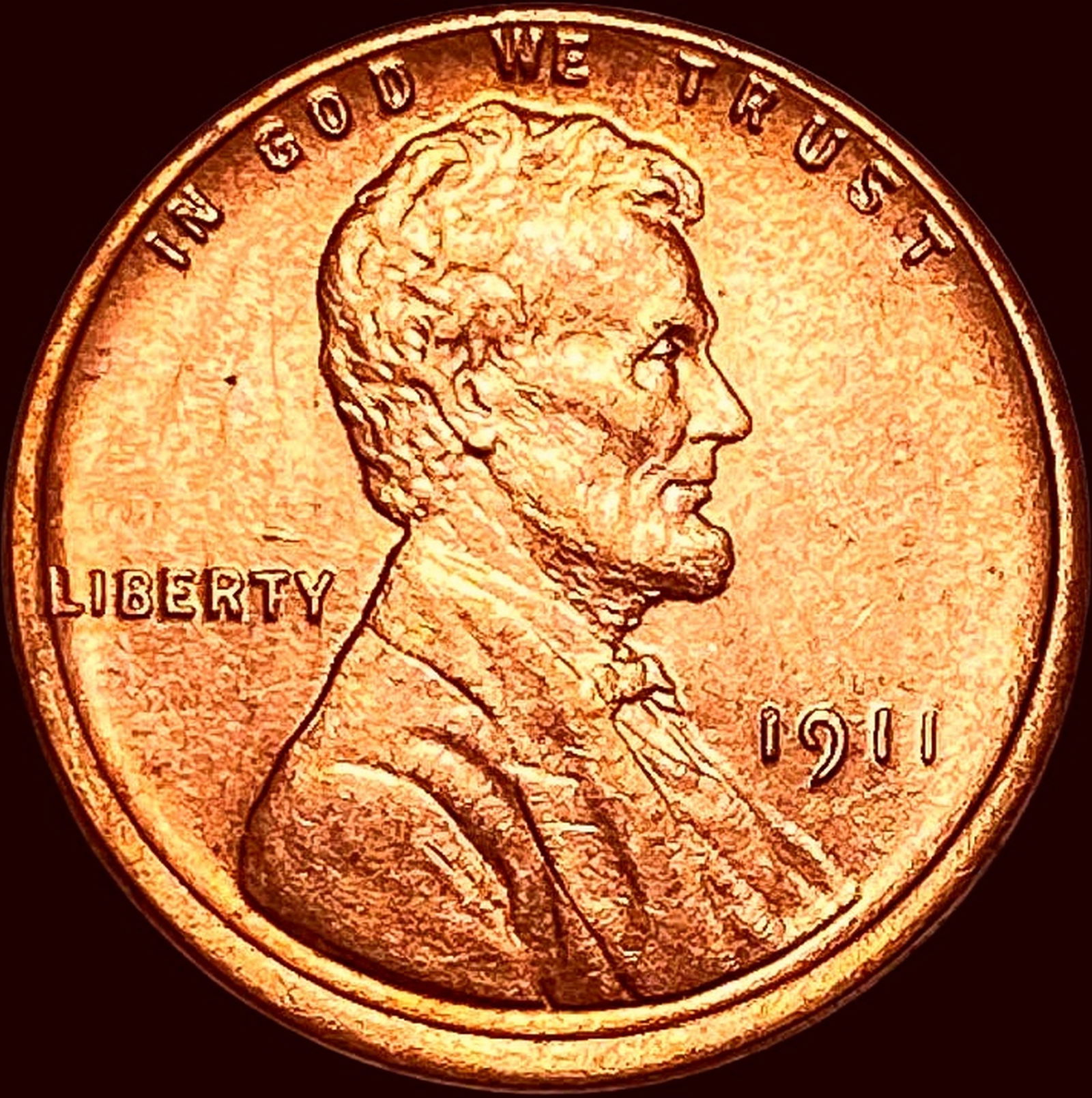 1911 Red Lincoln Wheat Cent CHOICE BU (1 of 2)