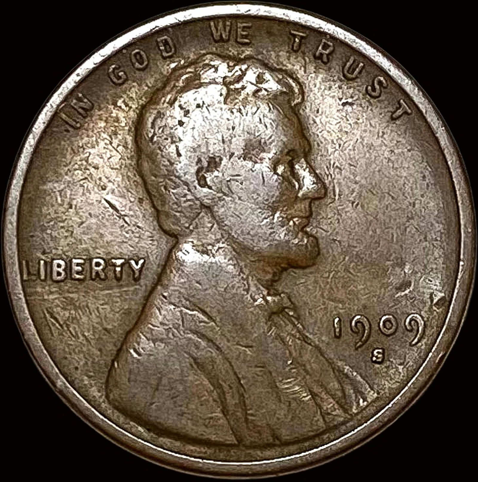1909-S Lincoln Wheat Cent LIGHTLY CIRCULATED (1 of 2)