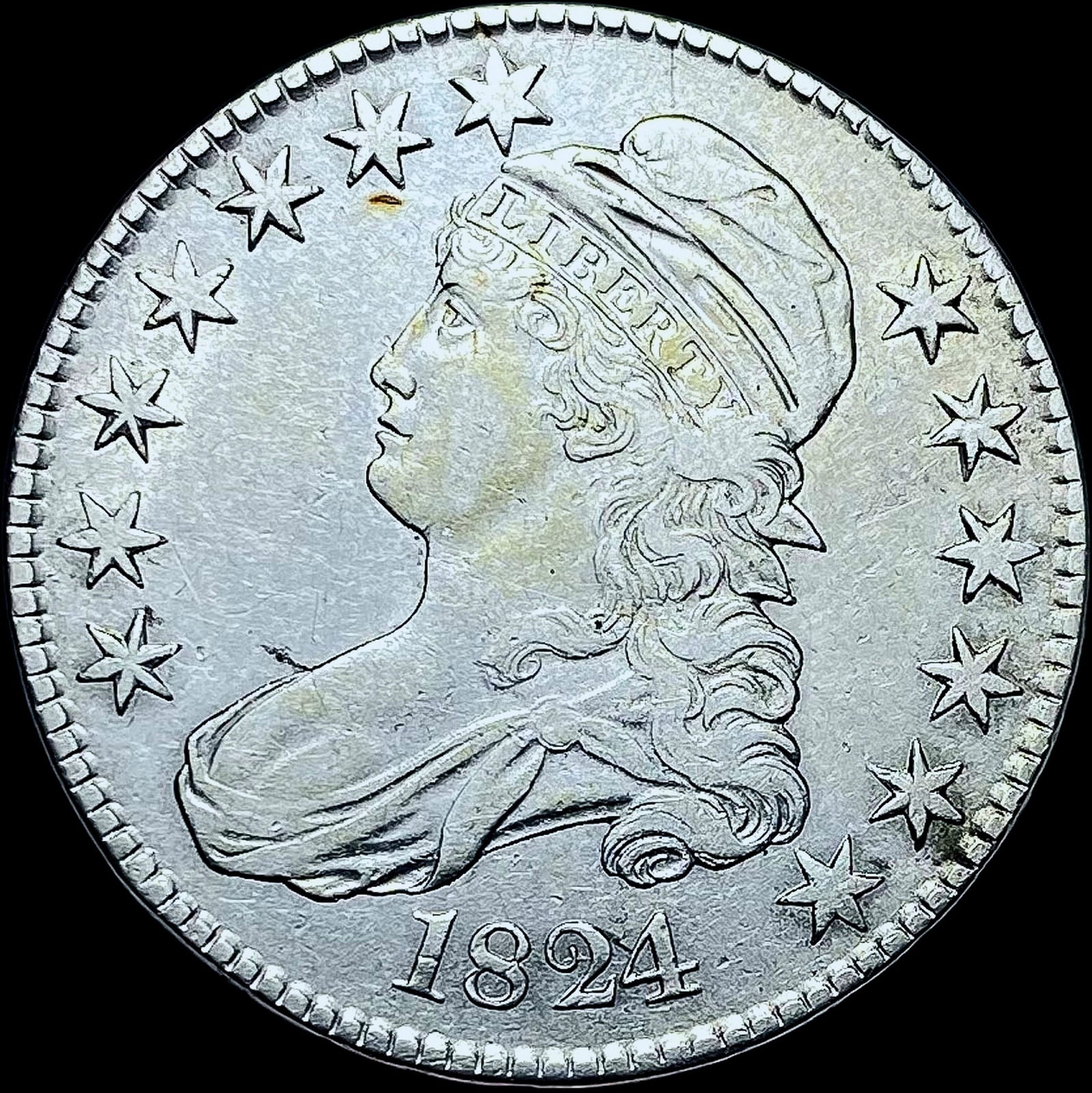 1824 Capped Bust Half Dollar CHOICE AU (1 of 2)