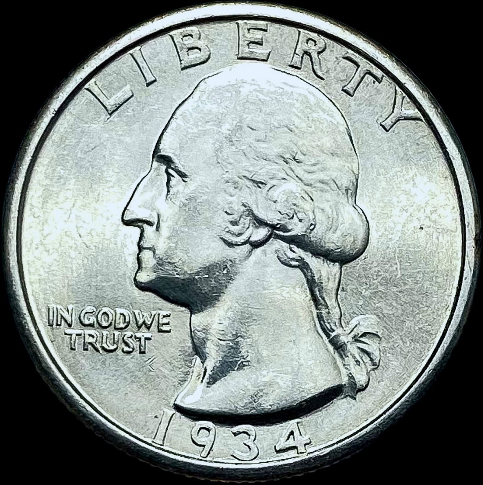 1934 Silver Washington Quarter CHOICE BU (1 of 2)