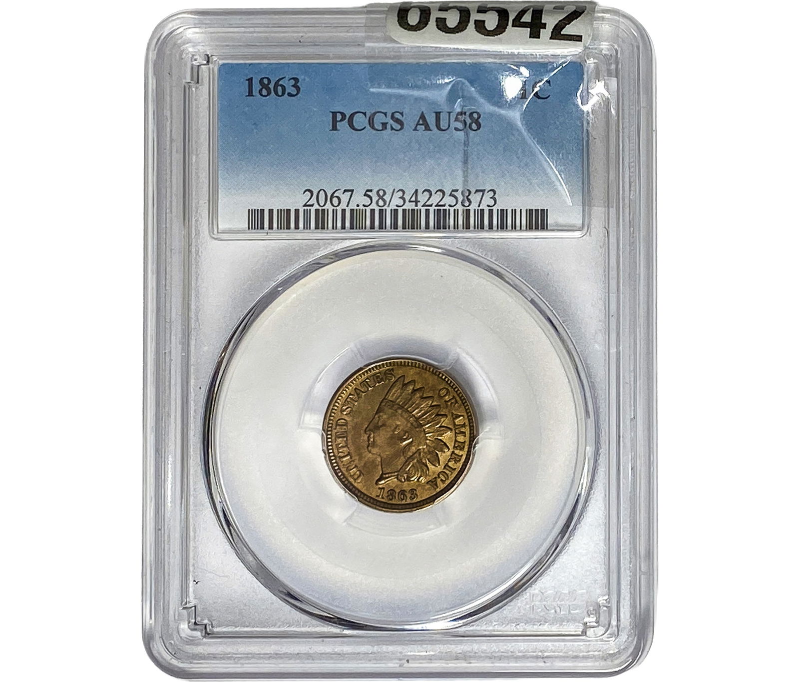 1863 Indian Head Cent PCGS AU58 (1 of 2)
