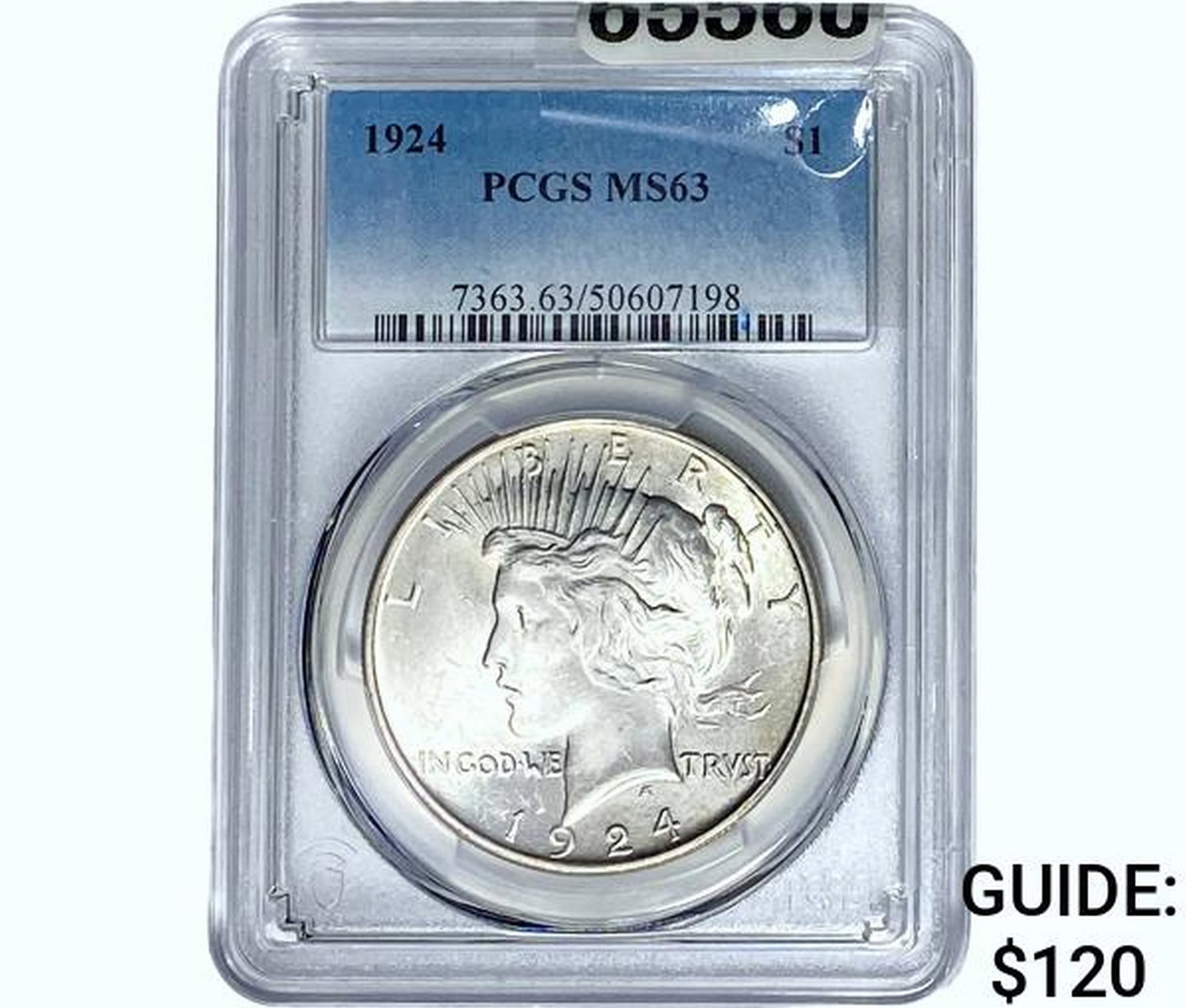 1924 Silver Peace Dollar PCGS MS63 (1 of 2)