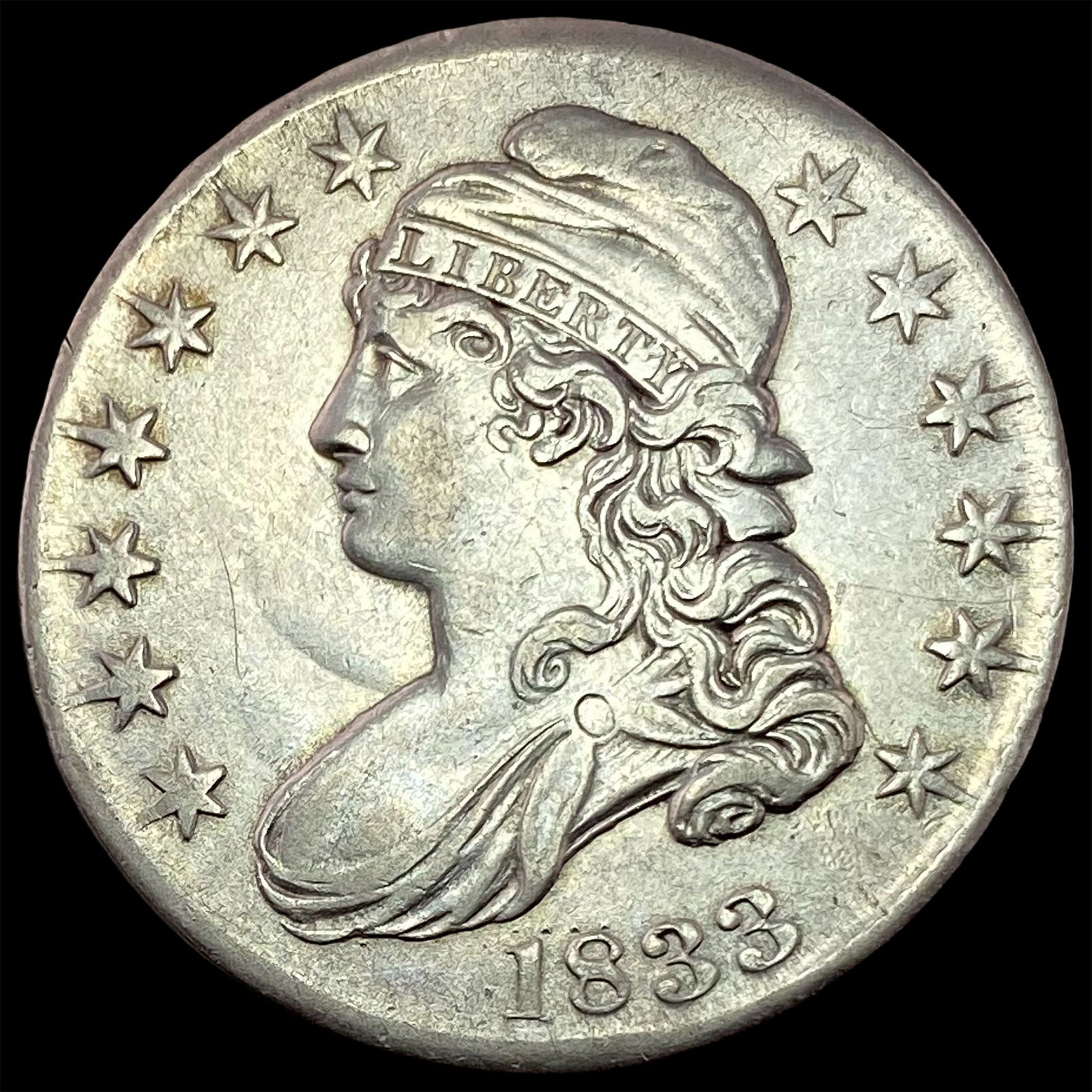 1833 Capped Bust Half Dollar NEARLY UNCIRCULATED (1 of 2)