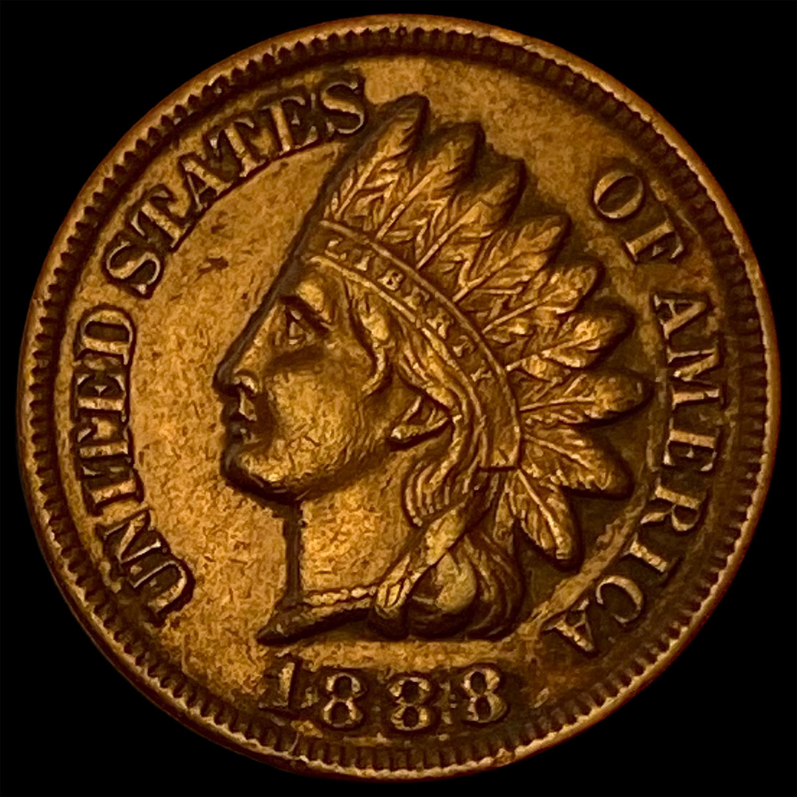 1888 Indian Head Cent CLOSELY UNCIRCULATED (1 of 2)