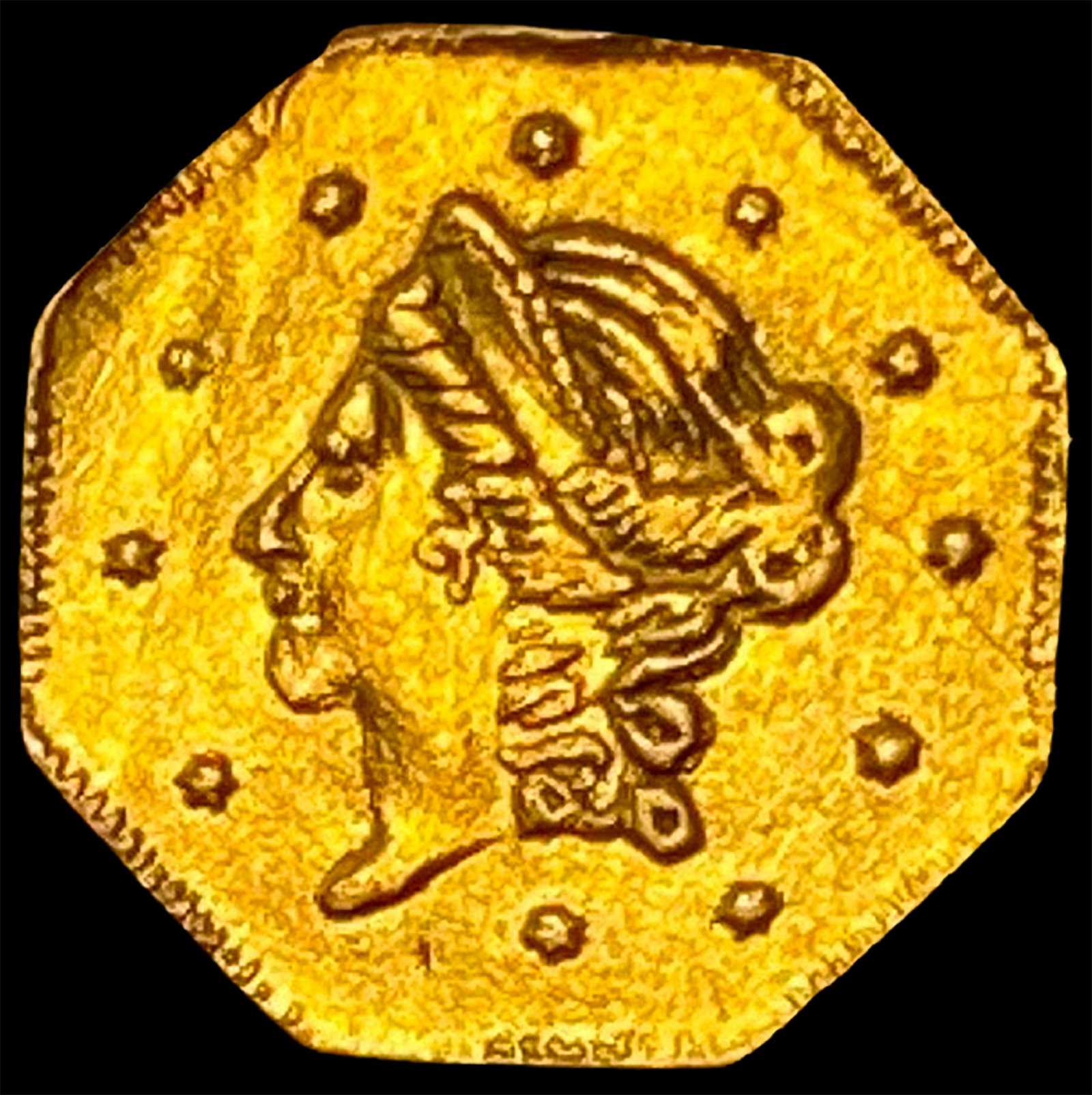 1871 Gold California Fractional Half Dollar Octag. CHOICE AU (1 of 2)