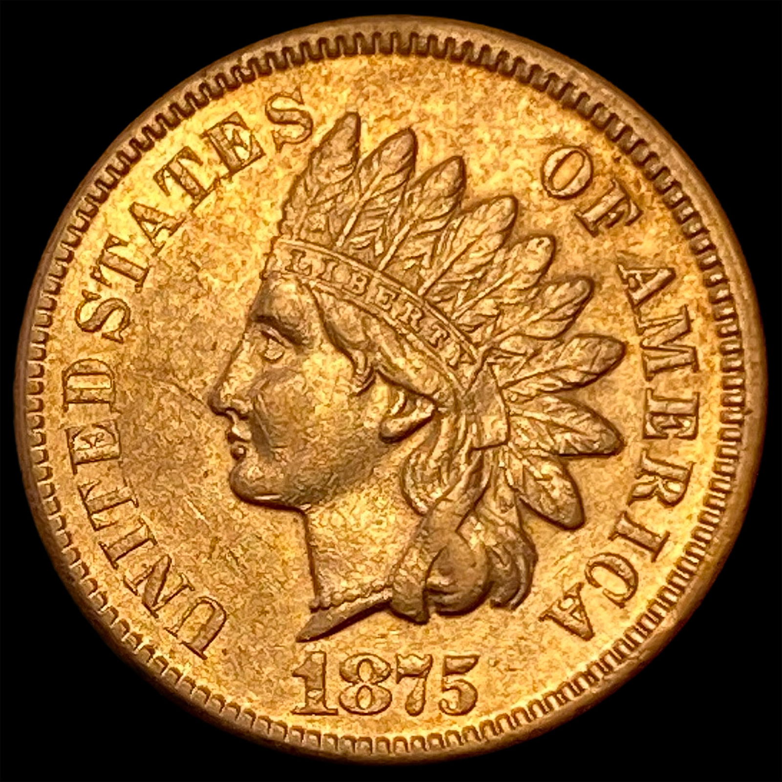 1875 Indian Head Cent CHOICE BU (1 of 2)