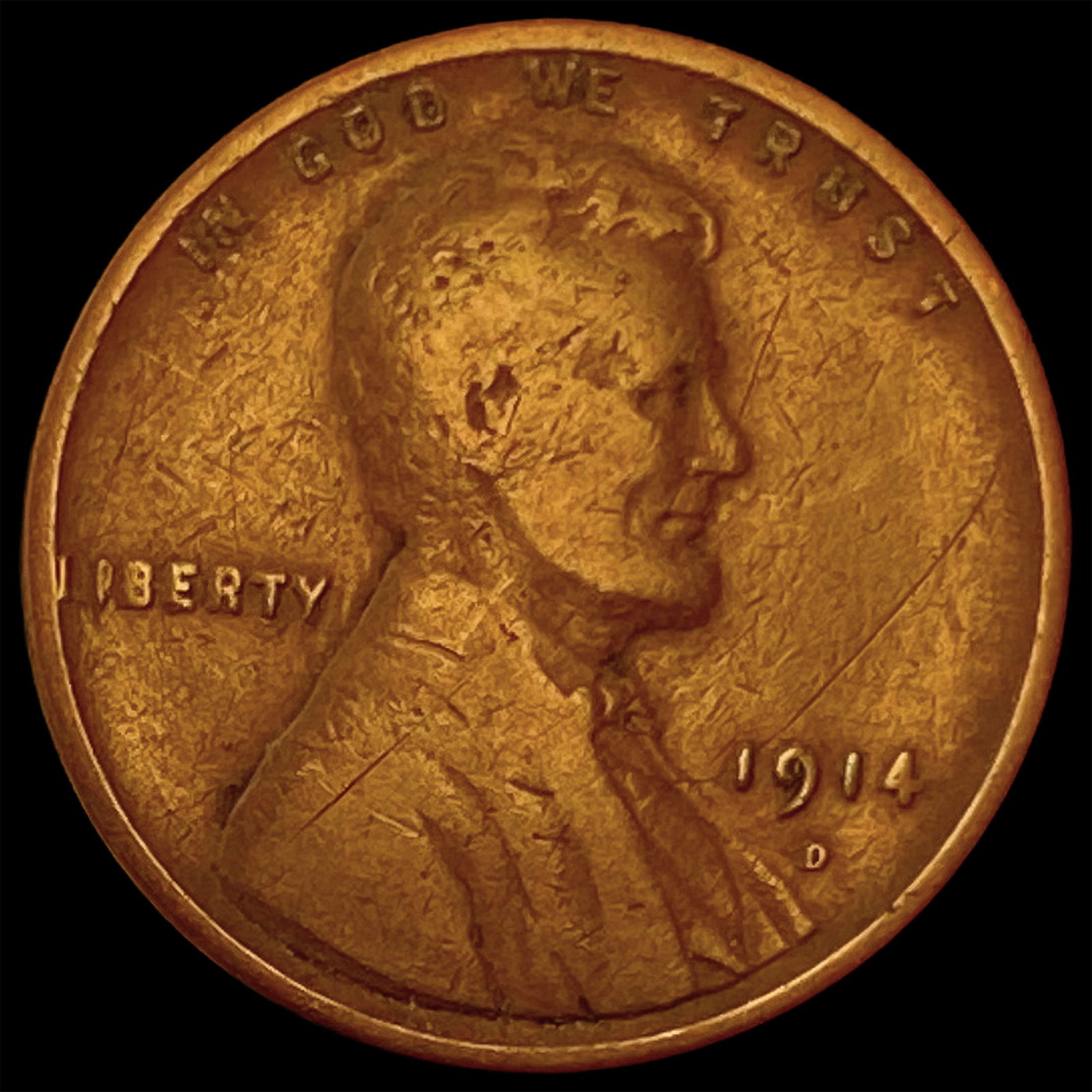 1914-D Lincoln Wheat Cent LIGHTLY CIRCULATED (1 of 2)
