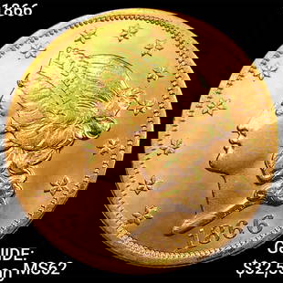 1866 $20 Gold Double Eagle UNCIRCULATED: 1866 $20 Gold Double Eagle UNCIRCULATED