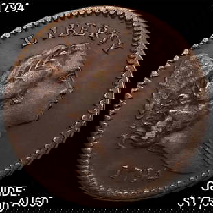 1794 Liberty Cap Half Cent CLOSELY UNCIRCULATED: 1794 Liberty Cap Half Cent CLOSELY UNCIRCULATED