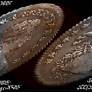 1805 Draped Bust Half Dime NEARLY UNCIRCULATED: 1805 Draped Bust Half Dime NEARLY UNCIRCULATED