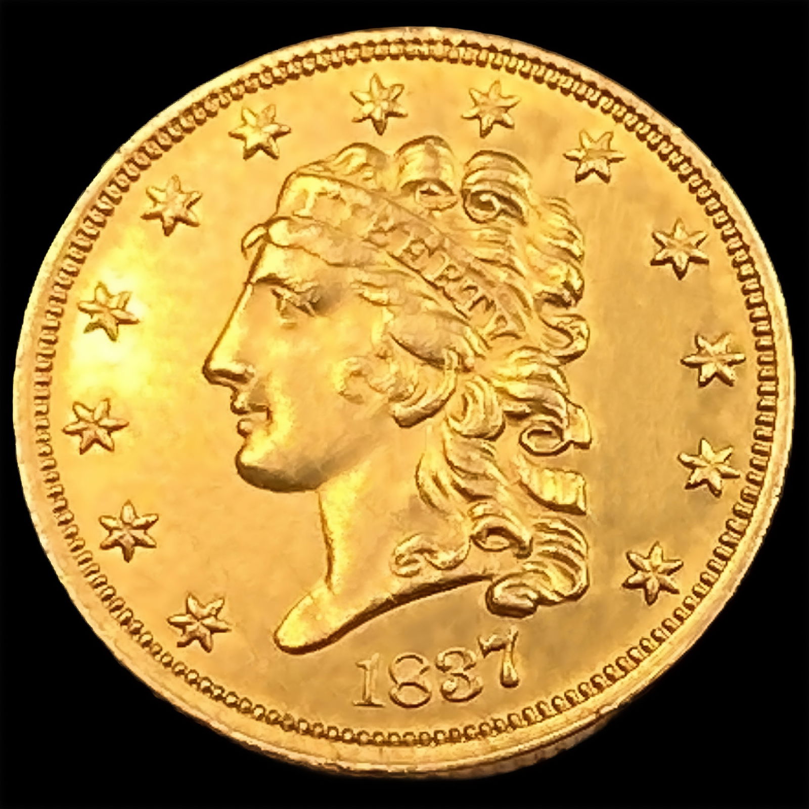 1837 $2.50 Gold Quarter Eagle UNCIRCULATED (1 of 2)