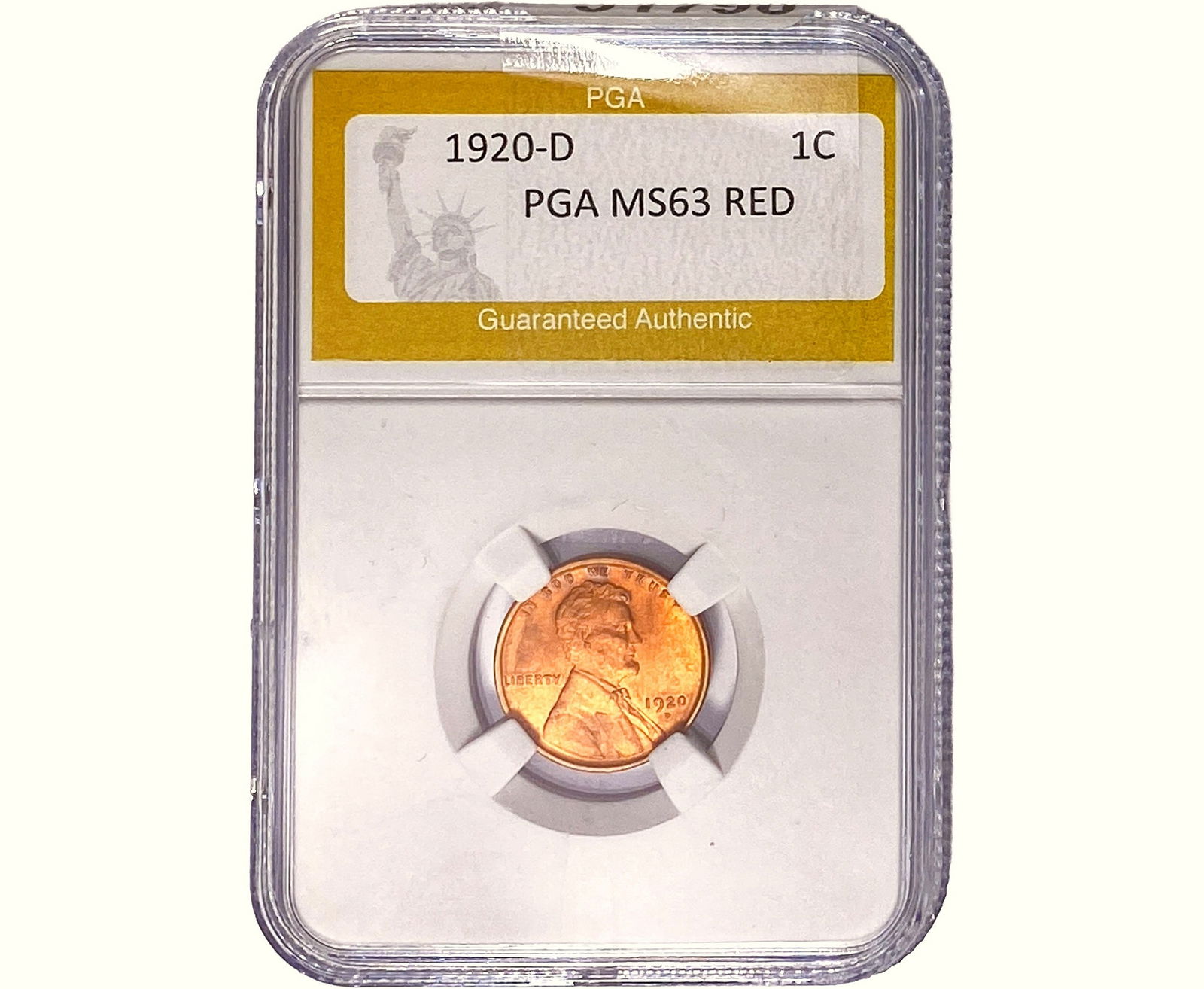 1920-D Wheat Cent PGA MS63 RED (1 of 2)