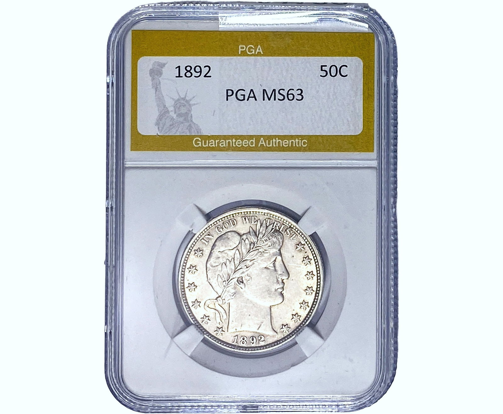 1892 Barber Half Dollar PGA MS63 (1 of 2)