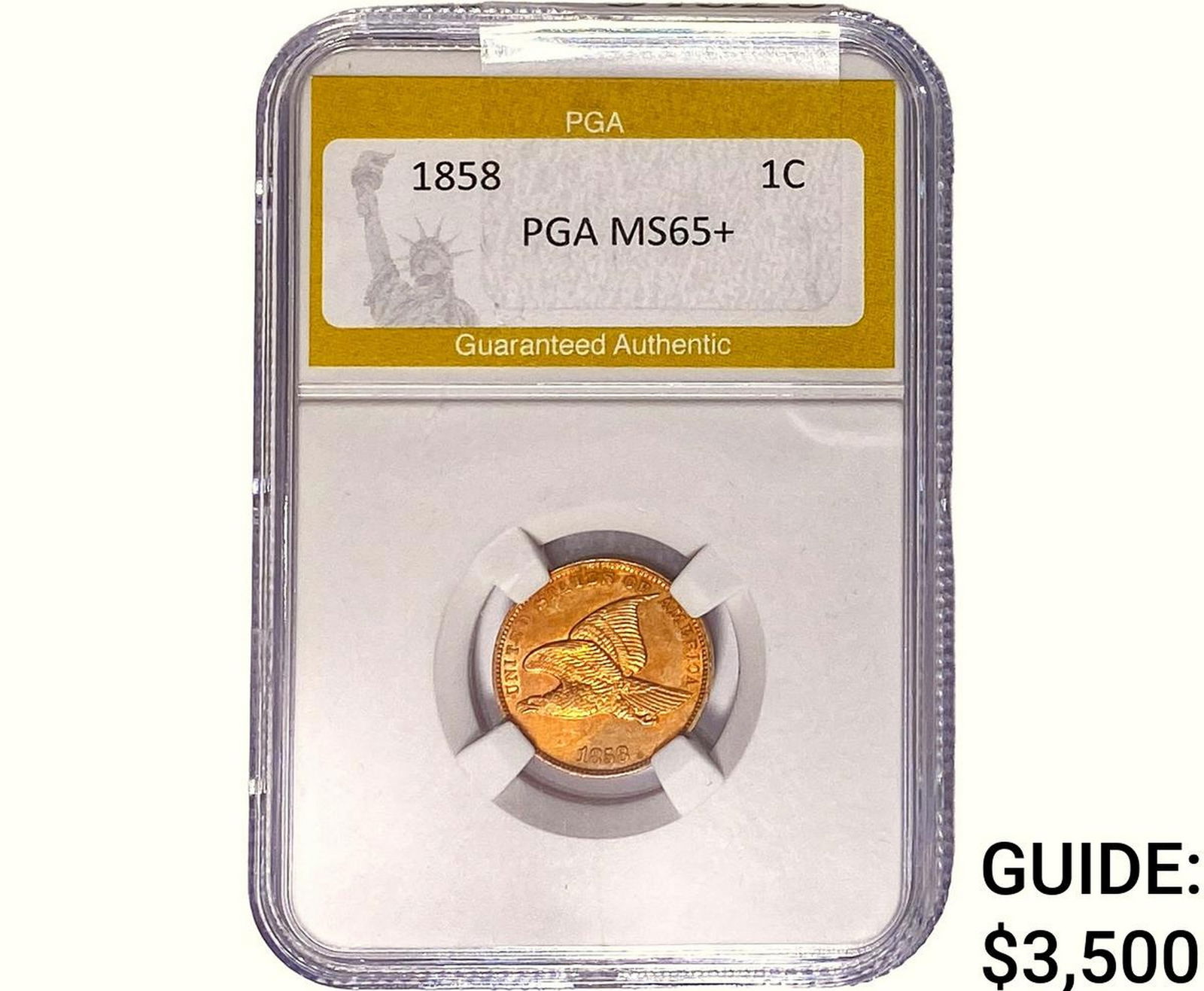 1858 Flying Eagle Cent PGA MS65+ (1 of 2)