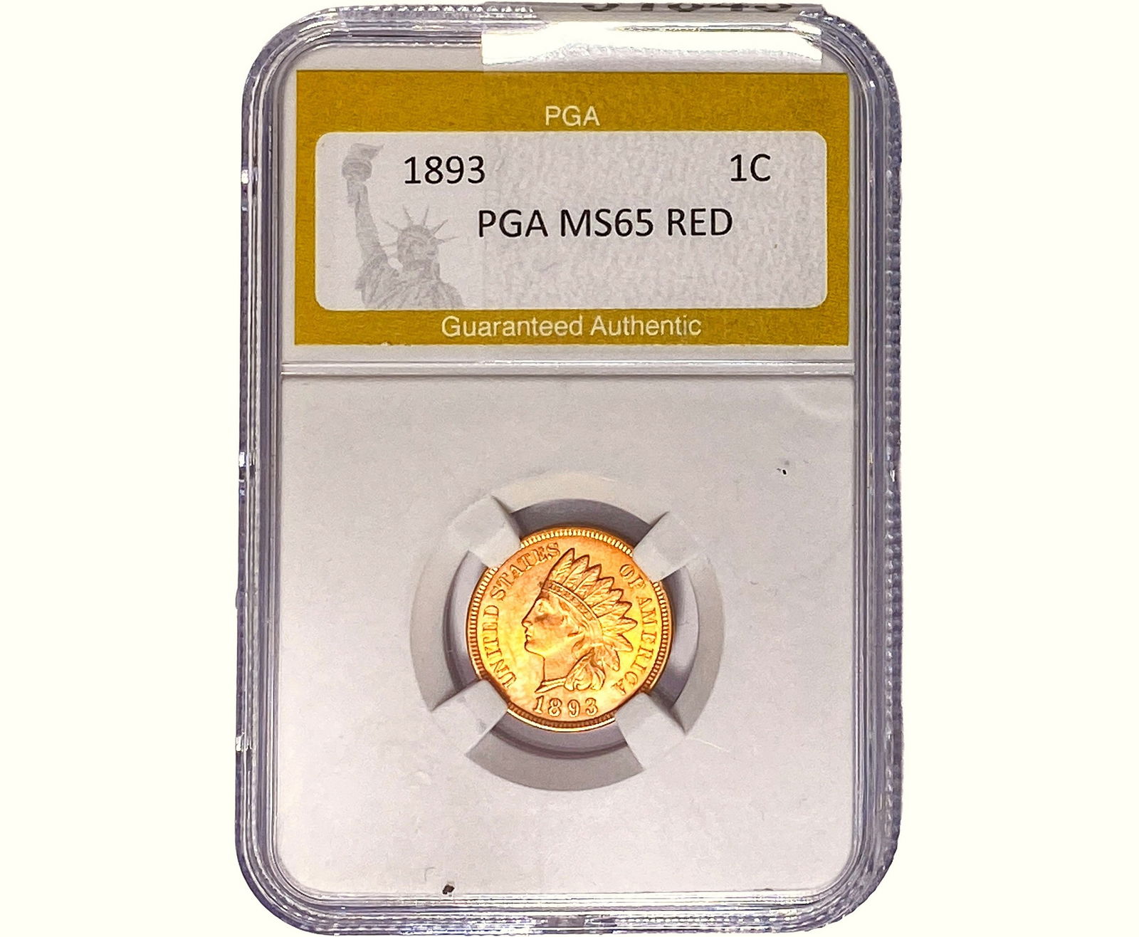 1893 Indian Head Cent PGA MS65 RED (1 of 2)