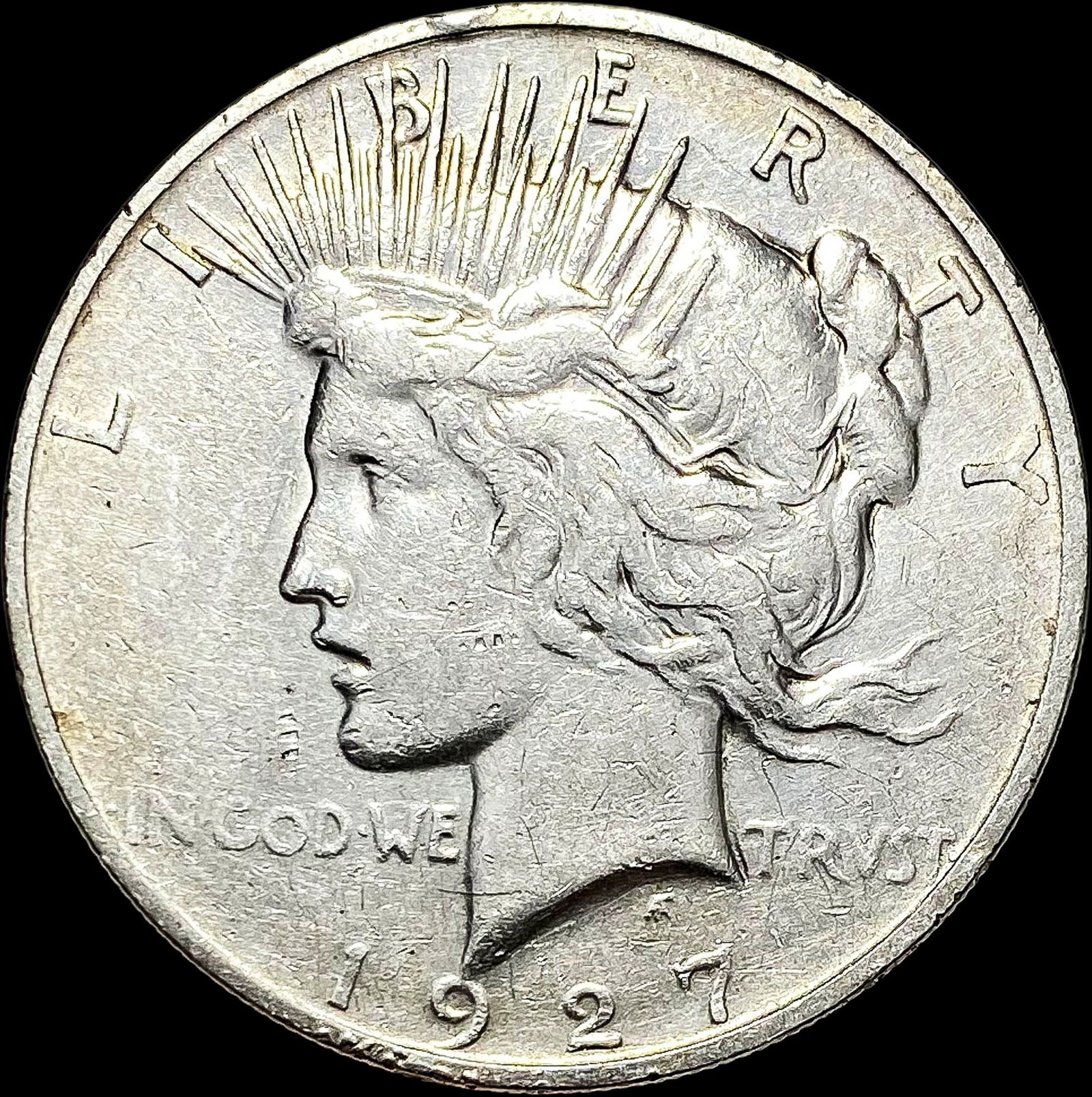 1927-D Peace Silver Dollar NEARLY UNCIRCULATED (1 of 2)