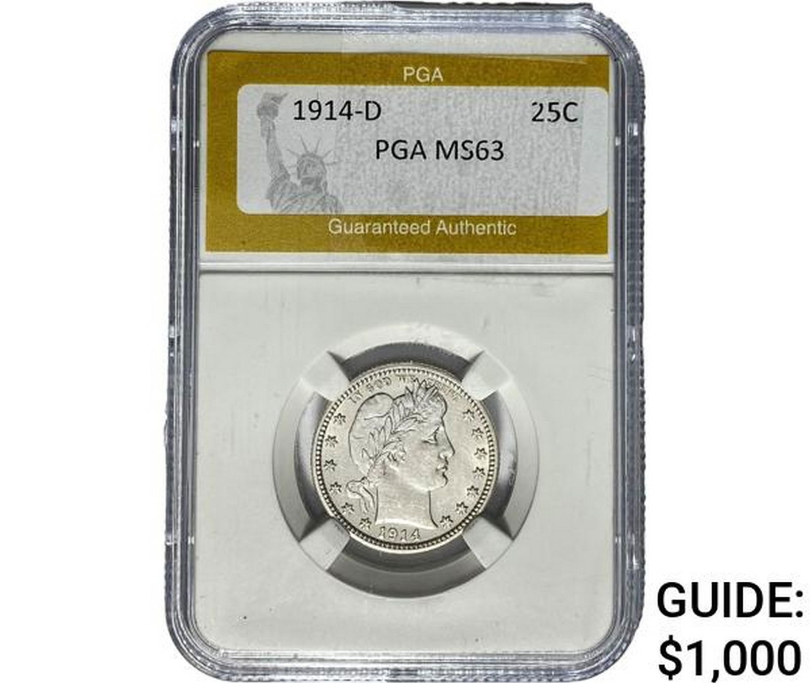 1914-D Barber Quarter PGA MS63 (1 of 2)
