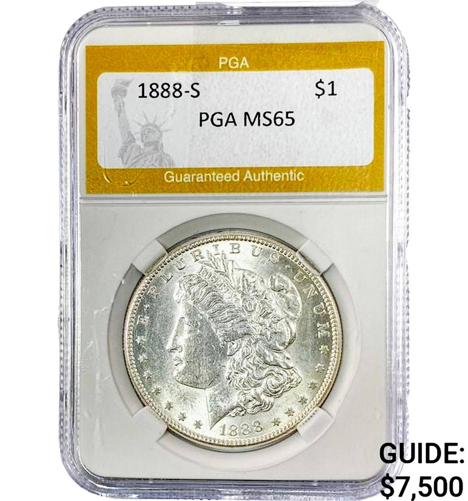 1888-S Morgan Silver Dollar PGA MS65 (1 of 2)